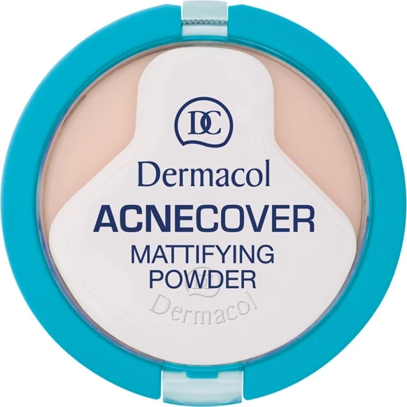 Pudër kompakte matifikuese Dermacol Acnecover 01 Porcelain 11g