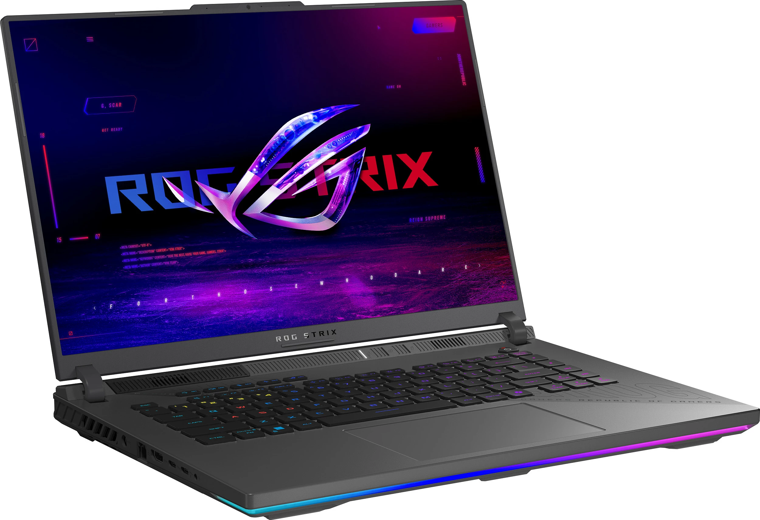 Laptop gaming ASUS ROG Strix 16, Ryzen 9 8940HX, 32GB RAM Memorje, 1TB SSD, GeForce RTX 5070 8GB, 16" 1920x1200, Windows 11 Home, Eclipse Gray 2