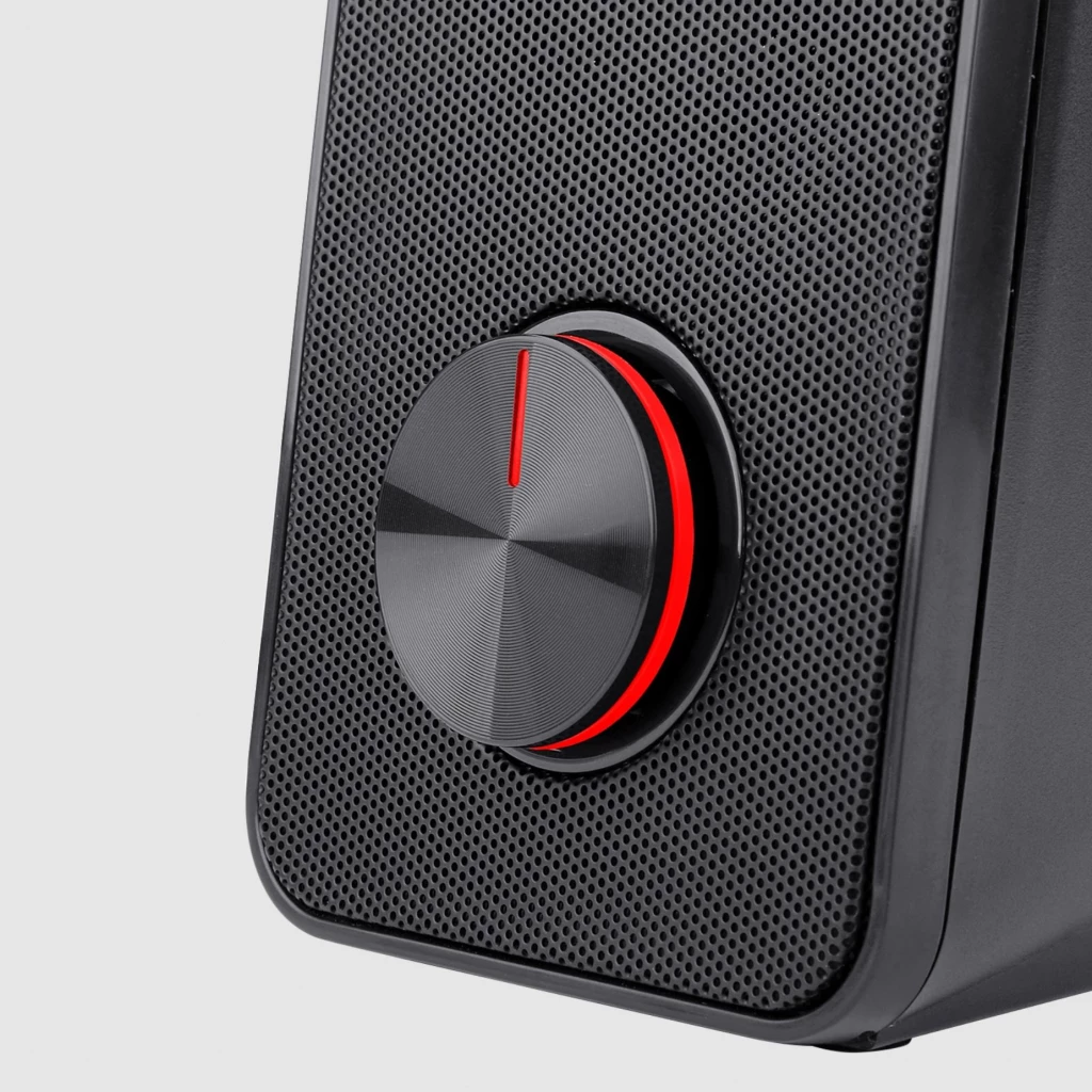 Altoparlantë Redragon STENTOR GS500, USB + 3.5mm AUX, LED e kuqe, set 2 copë, të zeza