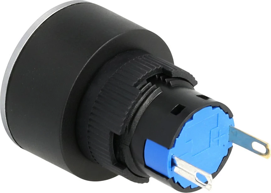Dritë sinjalizuese industriale DeLOCK 22055, LED jeshile, 250V AC, Ø25 mm, IP65, zezë/argjend/jeshile
