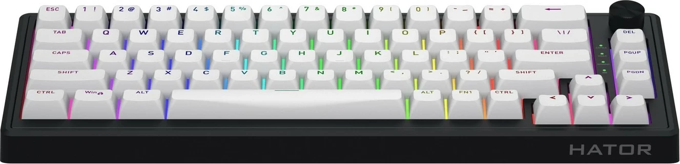 Tastierë mekanike Hator Skyfall 65 wireless, RGB, hot-swap, anglisht, bardhë-zezë
