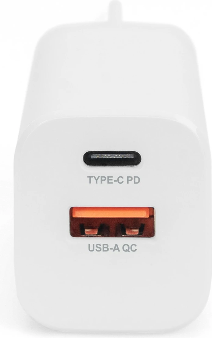 Karikues Digitus 1x USB-A 1x USB-C 30W, QC3.0, i bardhë