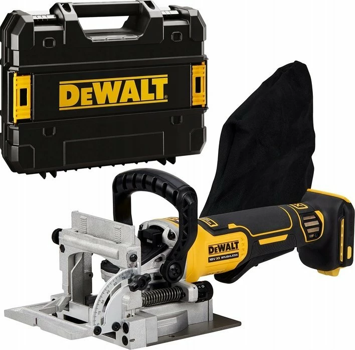 Frezë lamello DeWalt DCW682NT 18 V brushless, 9000 rpm, thellësi 20 mm, disk 100 mm, pa bateri/karikues, me valixhe