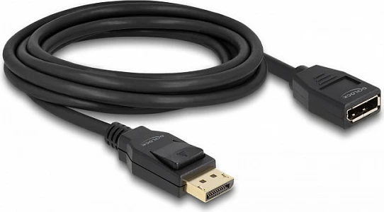 Kabllo zgjatëse DisplayPort DeLOCK 1.2, 3 m, 4K@60Hz, e zezë