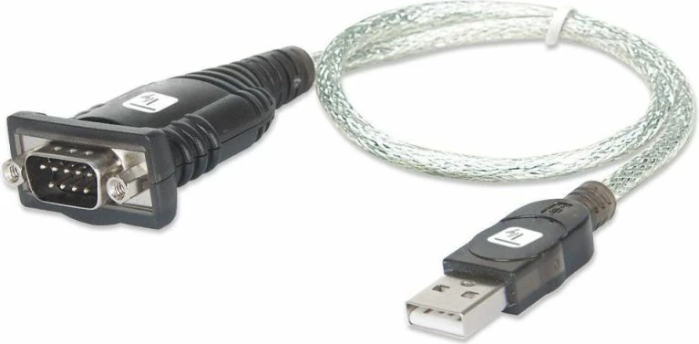 Kabëll adapter TECHly USB në RS232/COM/D, i bardhë, 0.45m