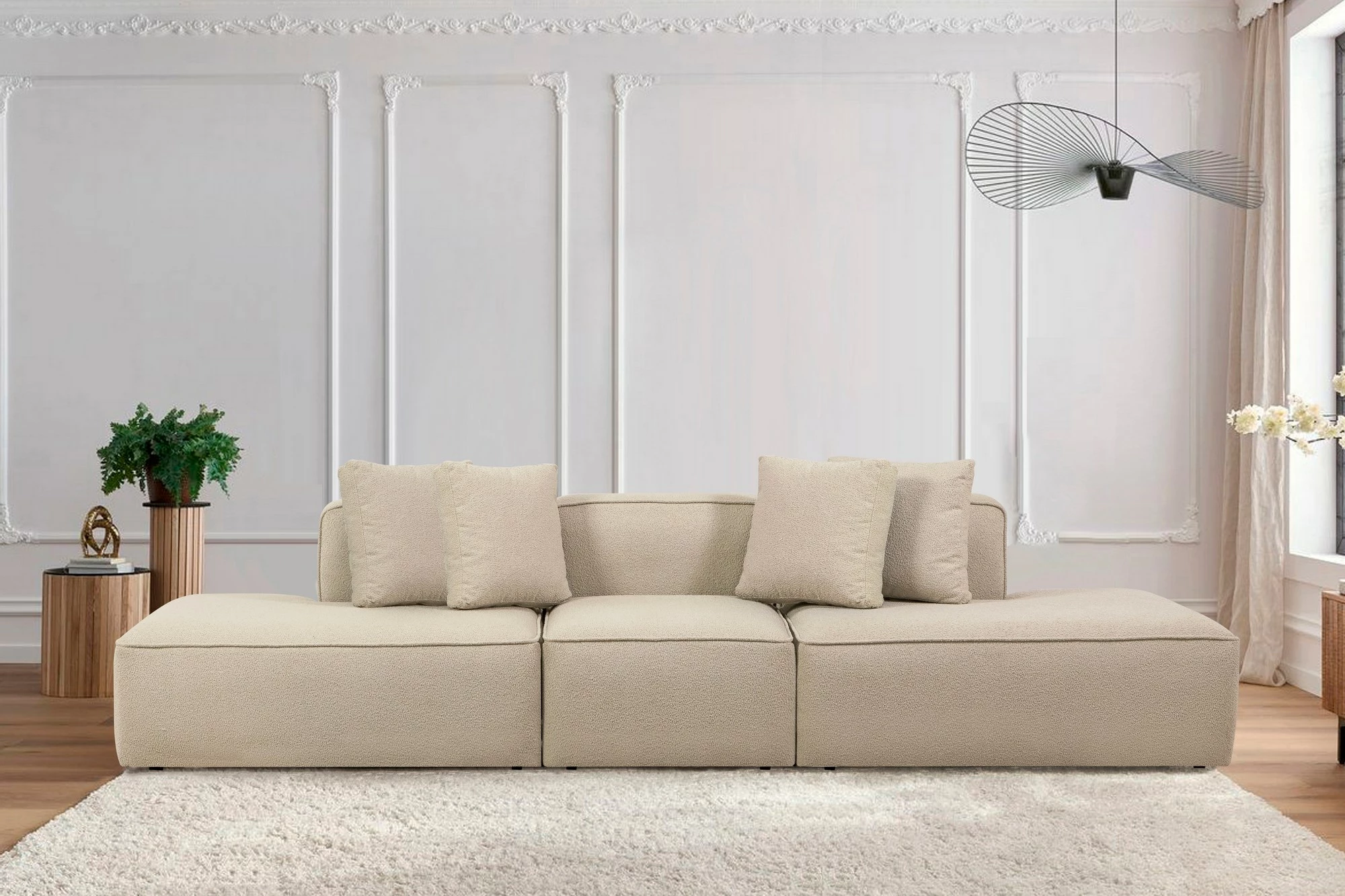 Këndare Atelier del Sofa, More S (M4-M1-M3), ngjyrë kapuçino