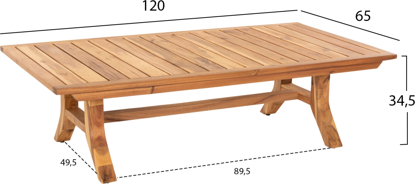 Set ulëse për kopsht ROSSWELL FH6084.01, 4 pjesë, dru akacie/antracit