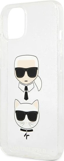 Mbështjellës Karl Lagerfeld KLHCP13SKCTUGLS për iPhone 13 mini, Hardcase, Argjendtë