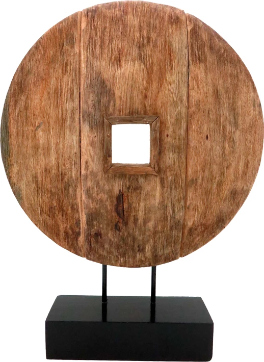 Dekorim tavoline karrocë, dru mango natyral-hekur, 40x9x54cm