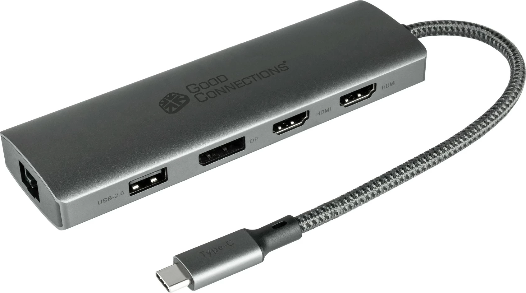 HUB USB-C GoodConnections HUB-C001A, 10-Port, Anthrazit