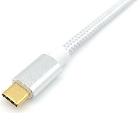 Kabëll USB C në USB C Equip USB 3.2 Gen 2, 1m, 100W, argjendtë/bardhë