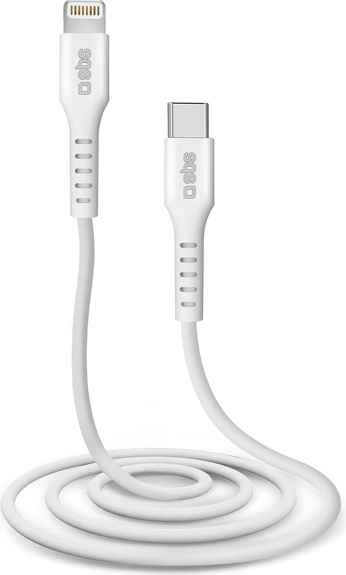 Kabllo USB-C në Lightning SBS TECABLELIGTC1W, 1m, e bardhë