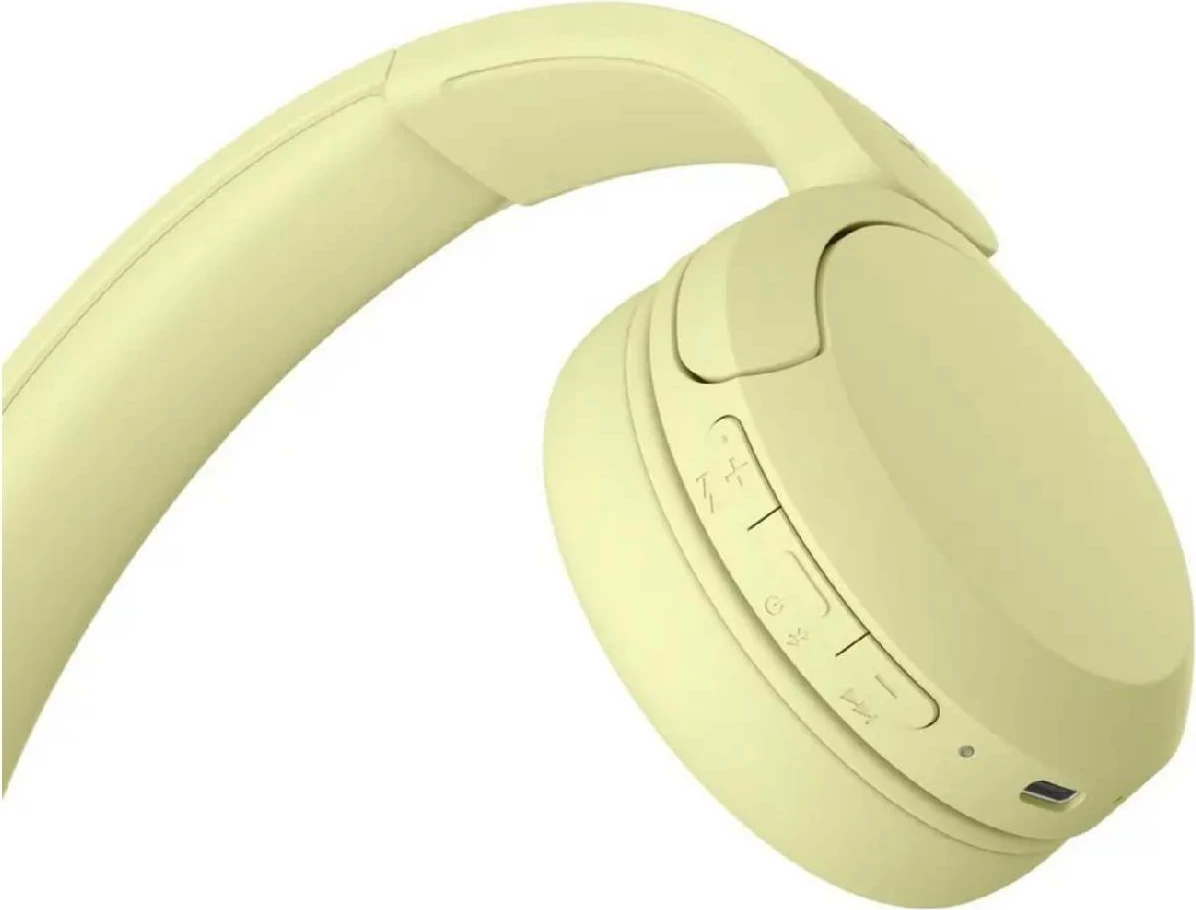 Kufje Sony WH-CH520 Bluetooth on-ear pa kabllo, 35h bateri, e verdhë