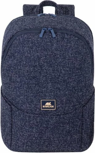Çantë shpine për laptop RIVACASE 7962, deri 15.6\", për laptop & tablet, material tweed i papërshkueshëm nga uji, blu e errët