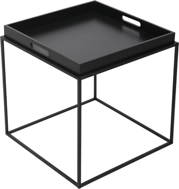 Tavolinë anësore Butler, e zezë, 45x45x45cm