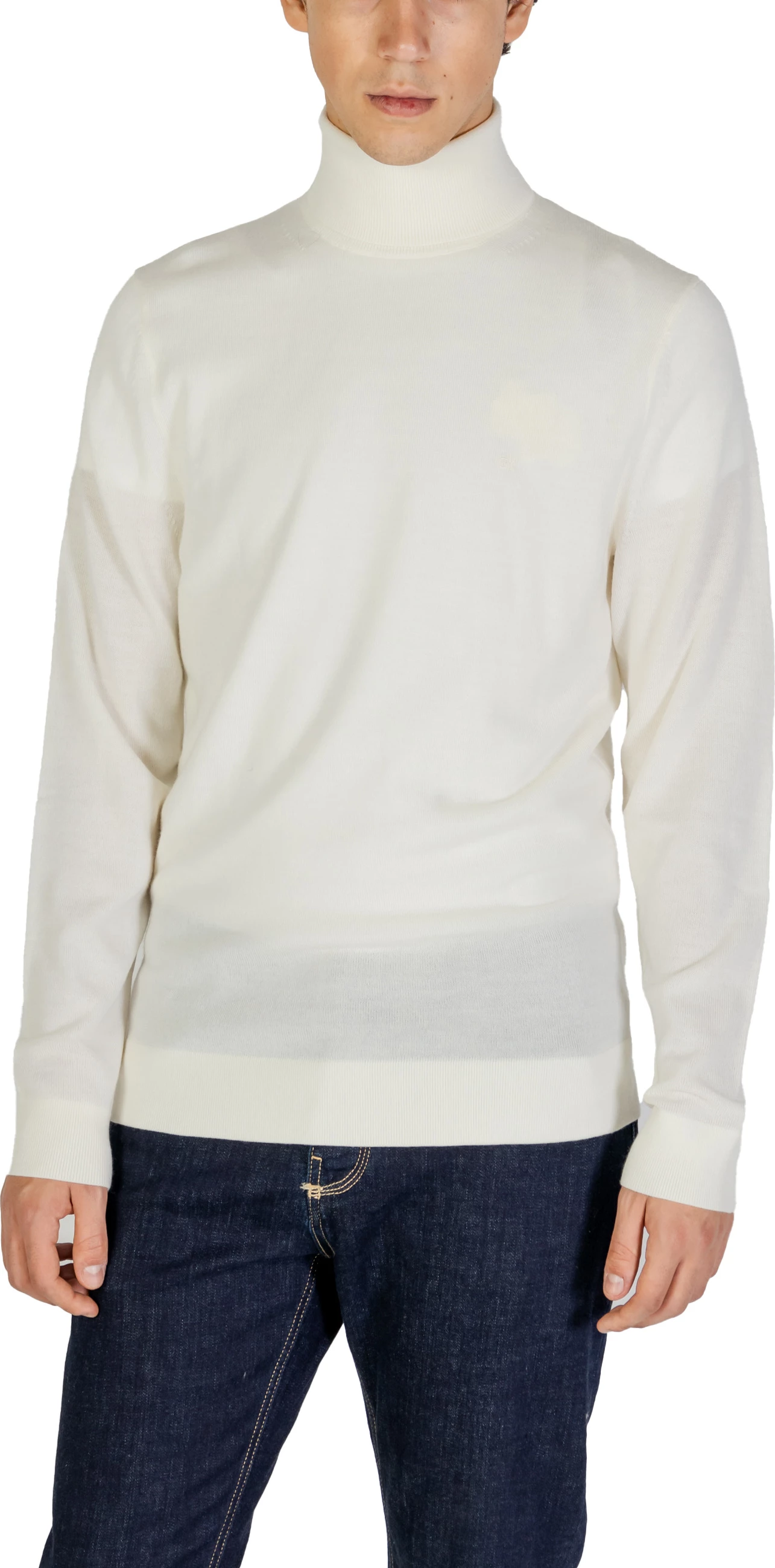 Xhemper me golf për meshkuj Calvin Klein Jeans K10K110420, krem