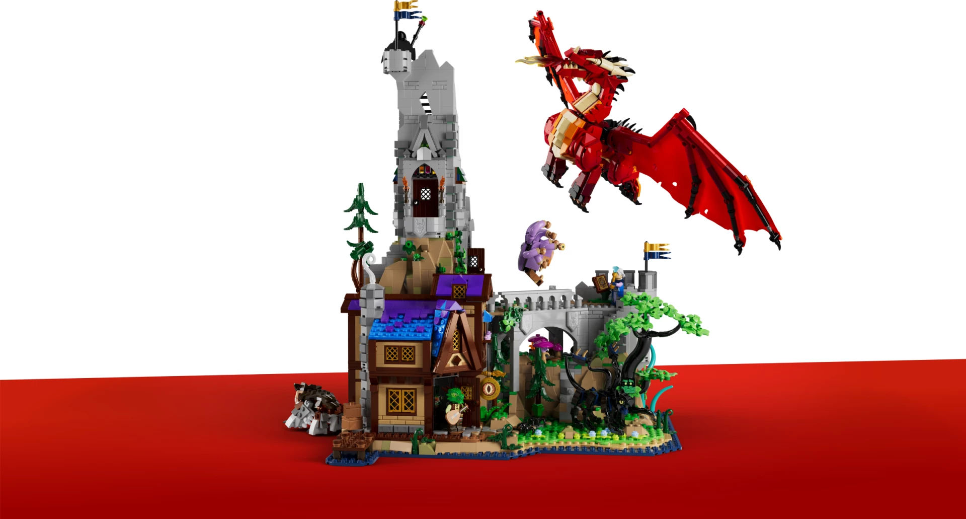 Set LEGO Ideas Dungeons & Dragons Red Dragon’s Tale 21348, 3745 copë, 5 minifigura, 18+