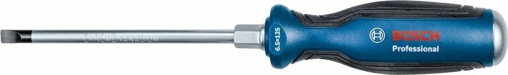 Kaçavidë Bosch Professional SL 6,5 x 125 mm, krom-vanadium, SoftGrip, blu/zezë