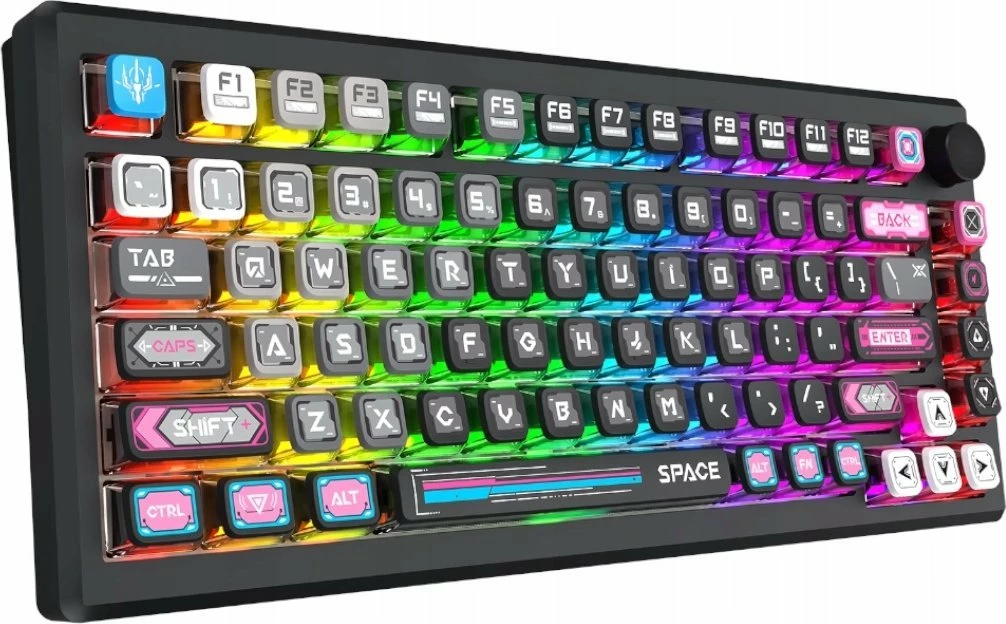 Tastierë mekanike Redragon Uranus Pro 82 K732MC-RGB-PRO, 75%, RGB, USB-C/2.4GHz/Bluetooth, US layout, WuKong switches, e zezë