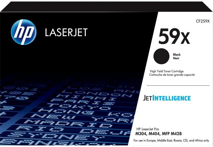 Toner, HP, 59X CF259X, High Yield, për LaserJet Pro M304 M404 MFP M428, i zi