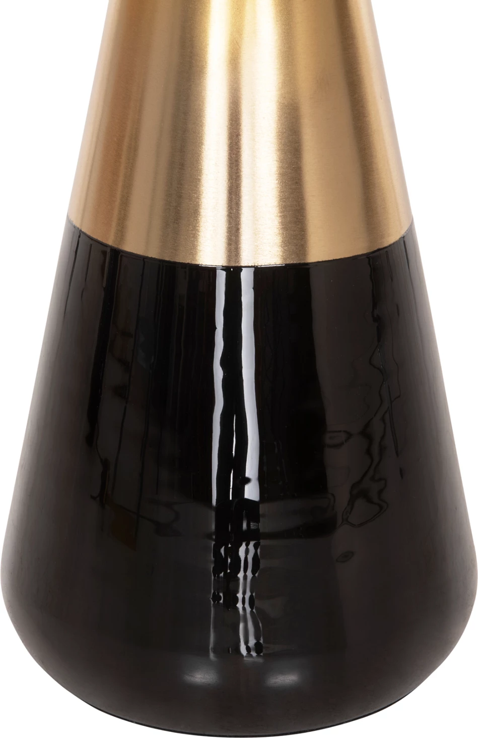 Tavolina kafeje 2 copë OLUF FH9922 metal i emaluar-ngjyrë e zezë me shkëlqim-ari mat Φ50 & Φ41 cm