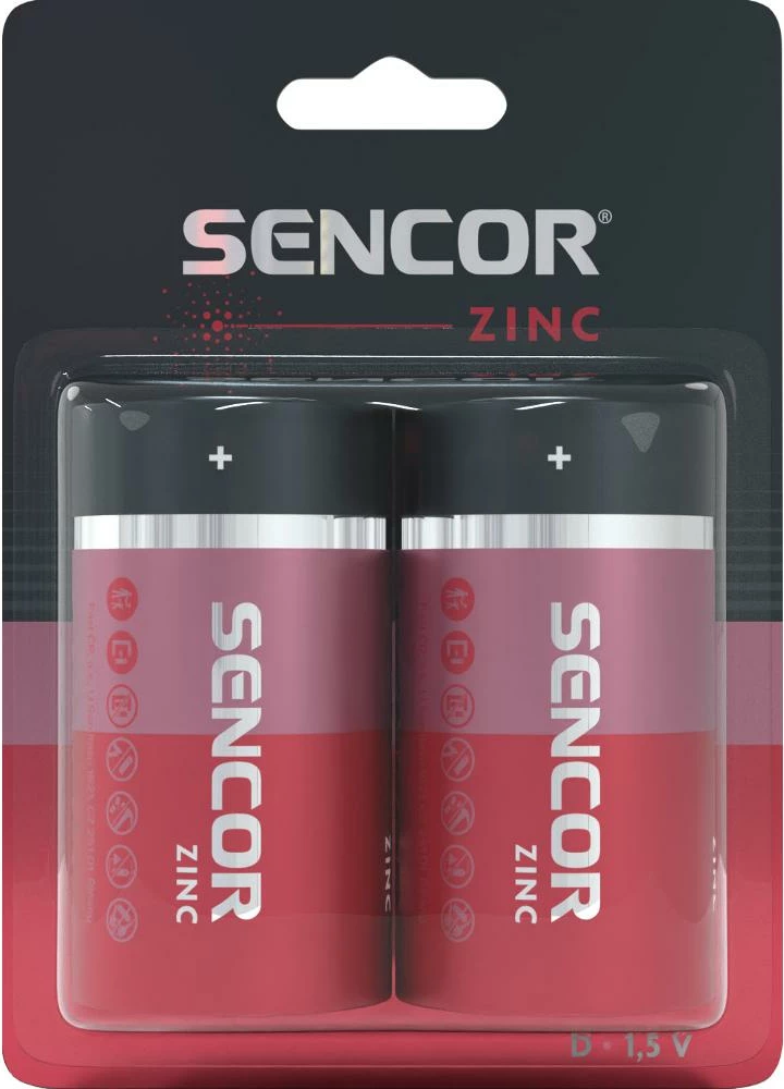 Bateri Sencor SBA R20 2BP D Zn, 2 copë