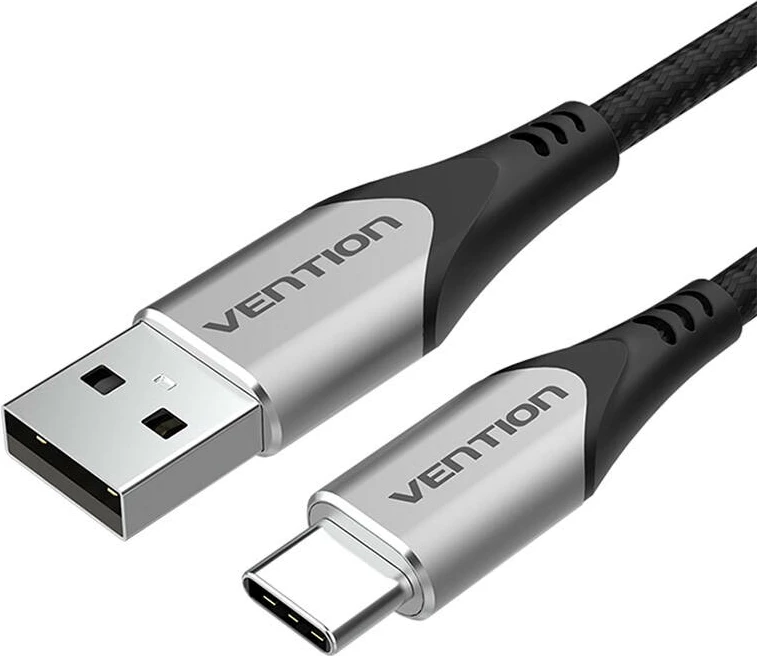 Kabllo USB 2.0 A në USB-C Vention CODHD, 0.5m, 3A, Gri