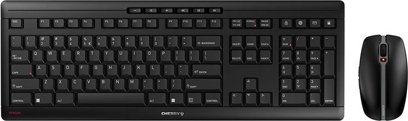 Tastierë dhe maus Cherry Stream Desktop Recharge, Wireless, QWERTY, e zezë
