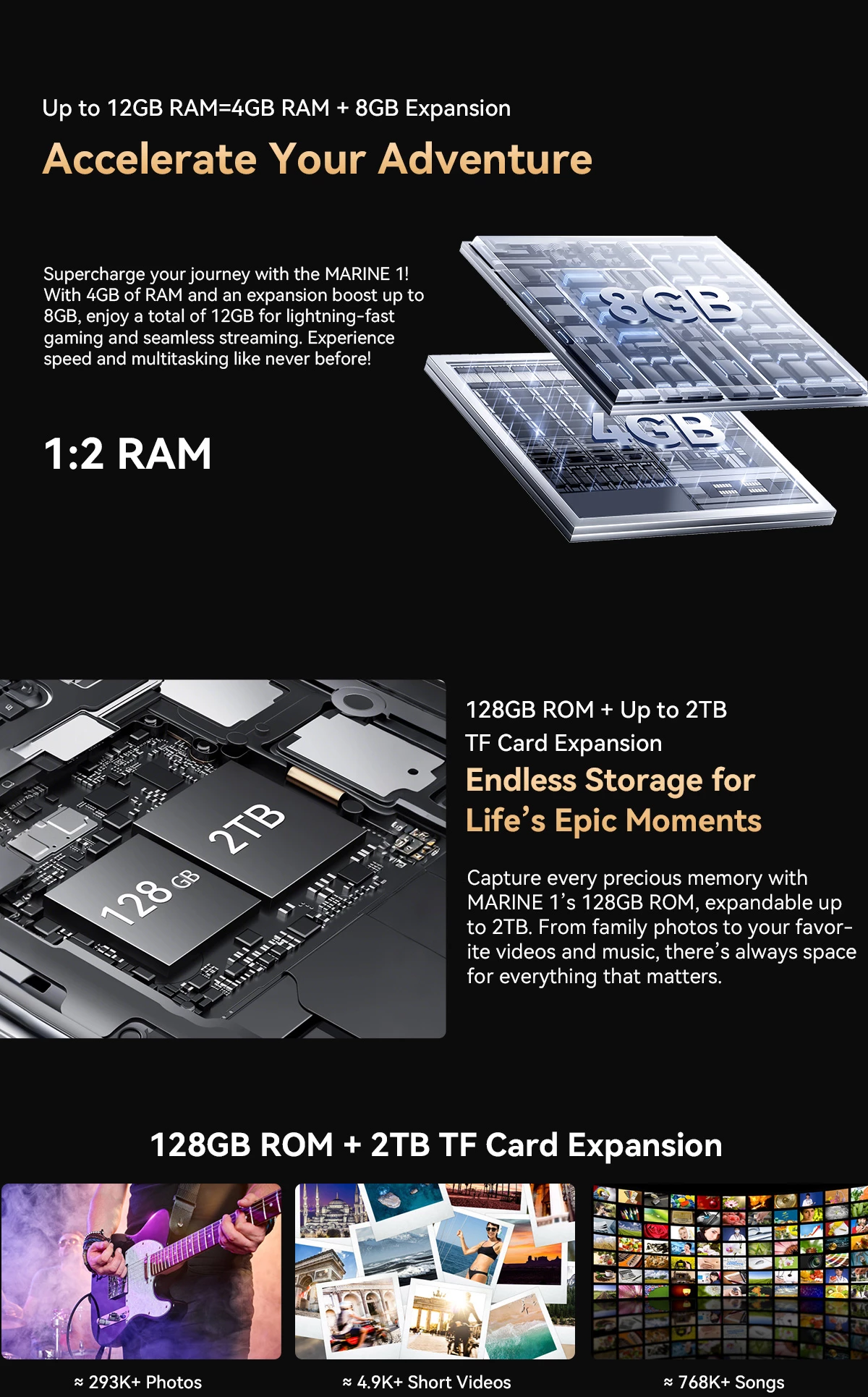 Celular Oscal Marine 1 4GB RAM 128GB 5100mAh IP68/IP69K MIL-STD-810H, portokalli