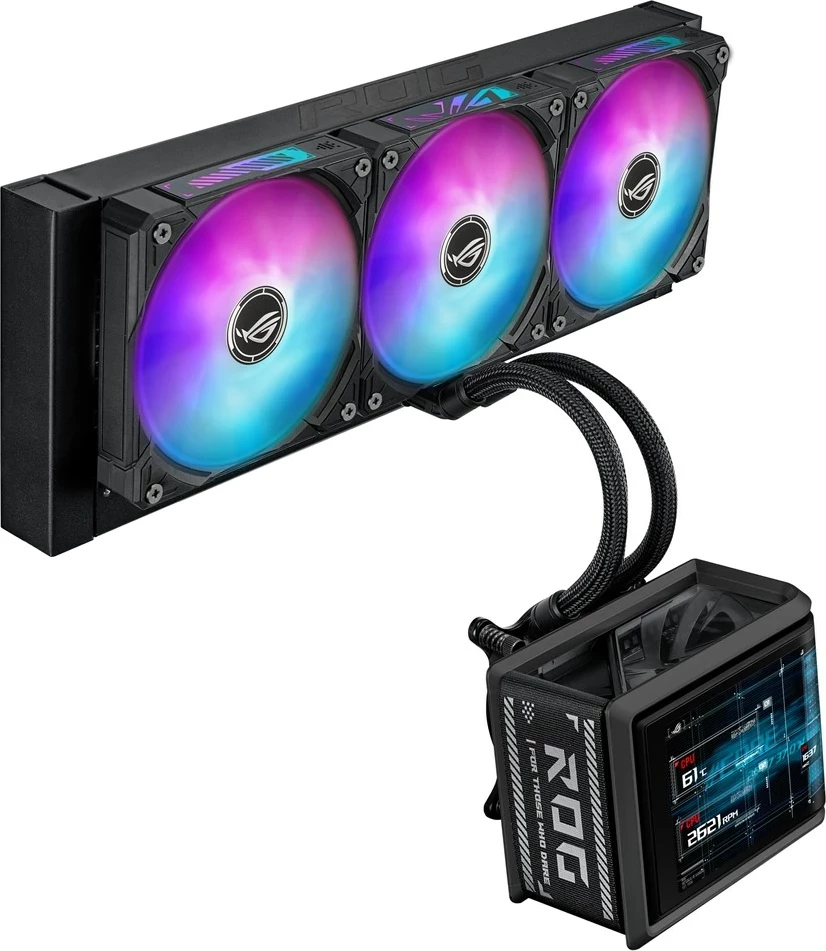 Kasë ftohëse uji ASUS ROG Ryuo IV SLC 360 ARGB, 3 ventilatorë 12 cm, e zezë