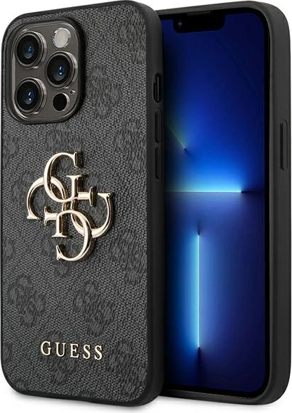 Mbështjellës Guess GUHCP14X4GMGGR për iPhone 14 Pro Max 6.7", hardcase, gri