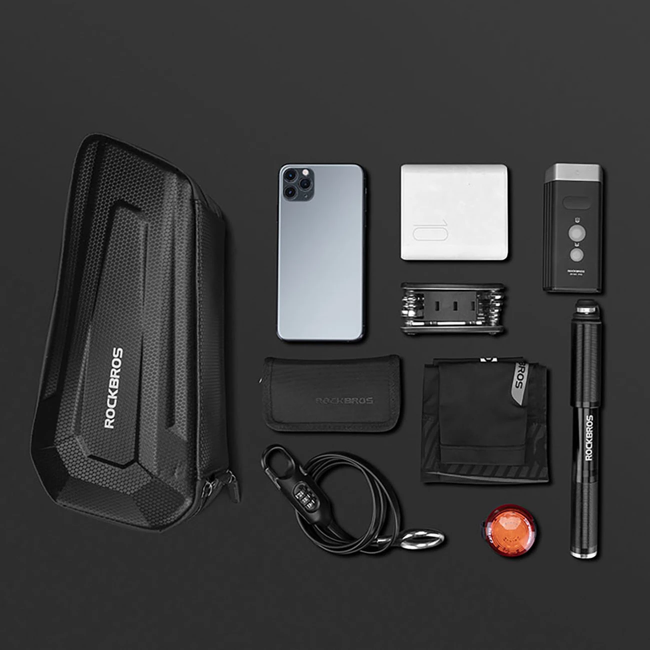 Çantë biçiklete Rockbros B66 për kornizë, 1.5L, e zezë