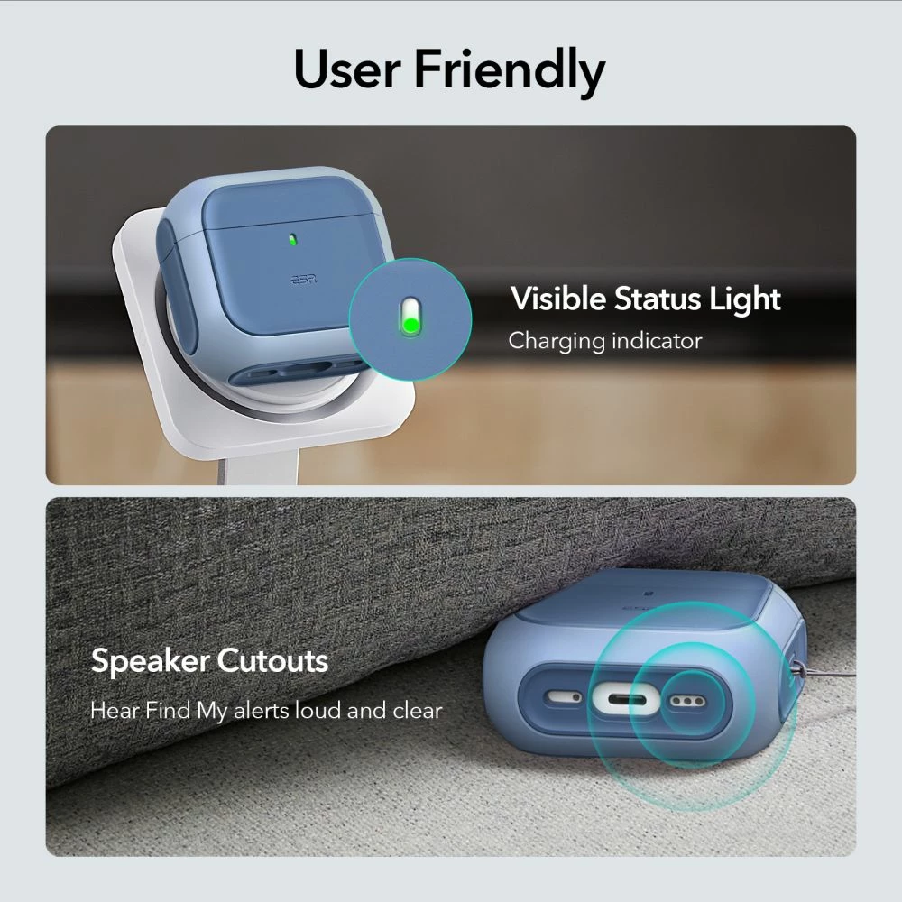 Mbështjellës ESR Orbit HaloLock për AirPods 4, MagSafe, Blu