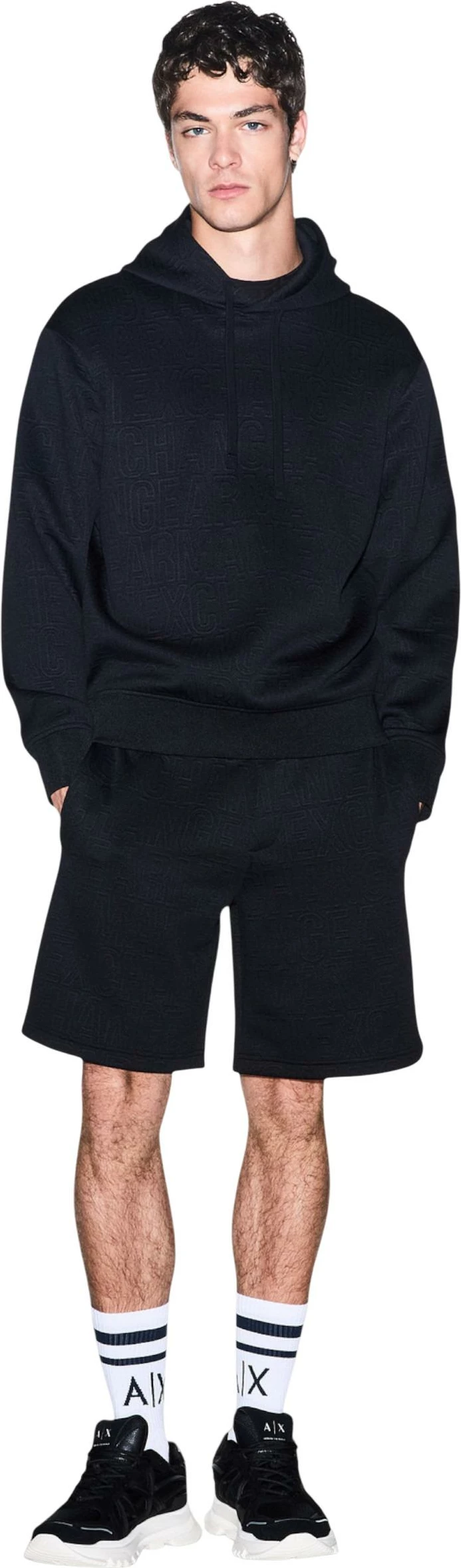 Duks me kapuç për meshkuj Armani Exchange XM002906, i zi [Madhësia: M]
