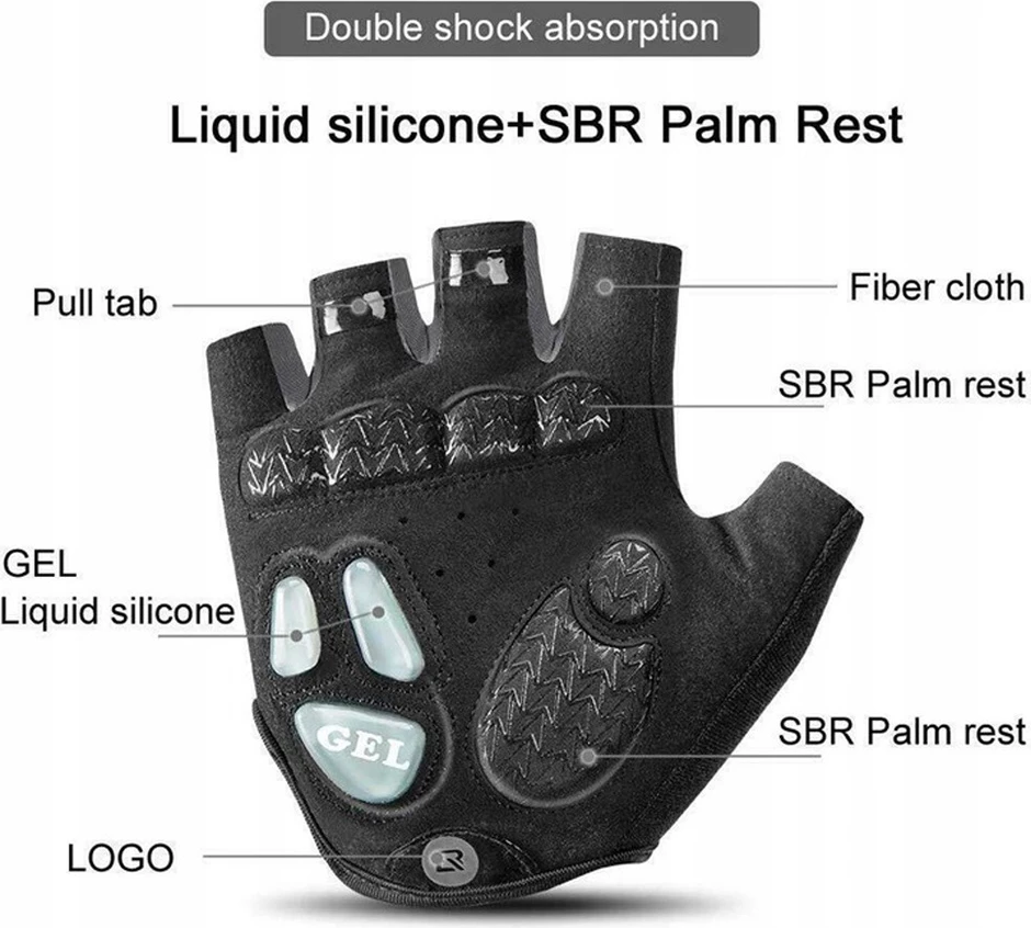 Doreza çiklizmi Rockbros S169GR, XL, xhel, gri