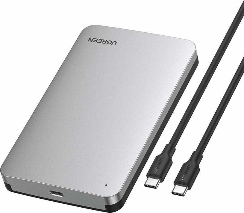 Kasë eksternale për HDD/SSD 2.5" Ugreen 70499, USB-C 3.2 Gen 2, SATA III, deri 6TB, argjendtë