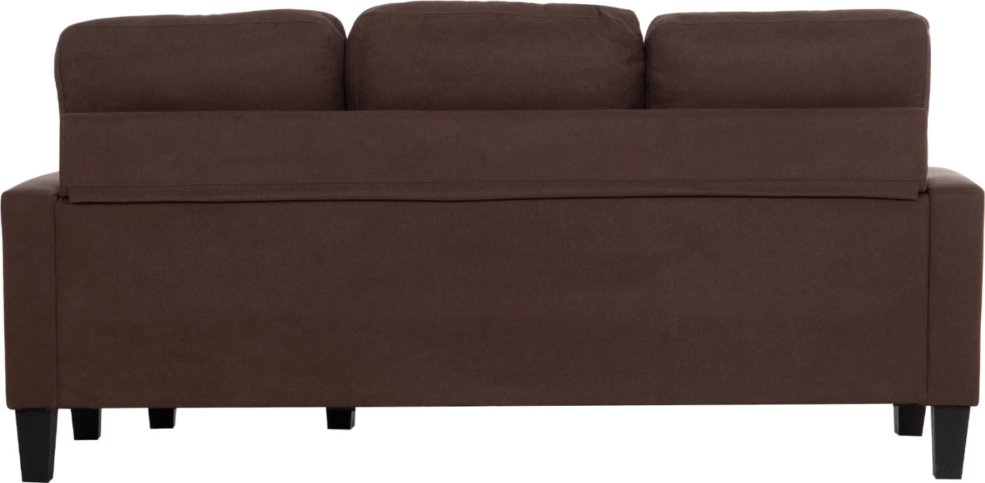 Sofë këndore reversibile Meggy FH3297.12, stof liri kafe, 184.5x129x86 cm