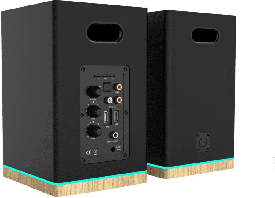 Set altoparlantësh Blaupunkt BS60BK me LED, i zi