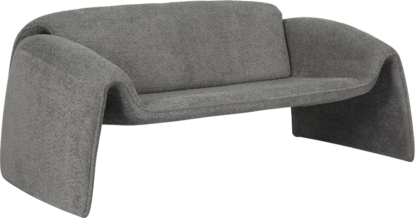 Divan 2-vendësh TREK FH9680.01 kornizë metali-gri pëlhurë 160x80x63Hcm