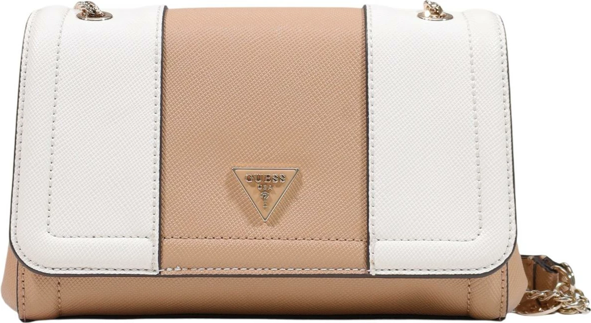 Çantë crossbody për femra Guess Noelle II HWZG96 72210, bezhë-bardhë