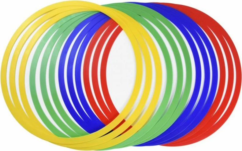 Rrethet plastike për agjilitet Yakimasport për fëmijë, me ngjyra të ndryshme