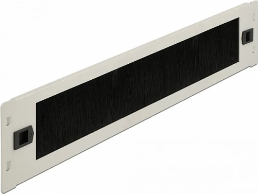 Panel menaxhimi kabllove DeLOCK 19" 2U me furçë, tool-free, gri/zi
