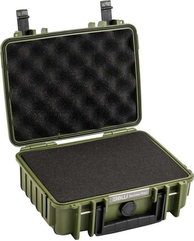 Kasë B&W Outdoor Cases Type 1000, polipropilen, për kamera, e gjelbër e errët