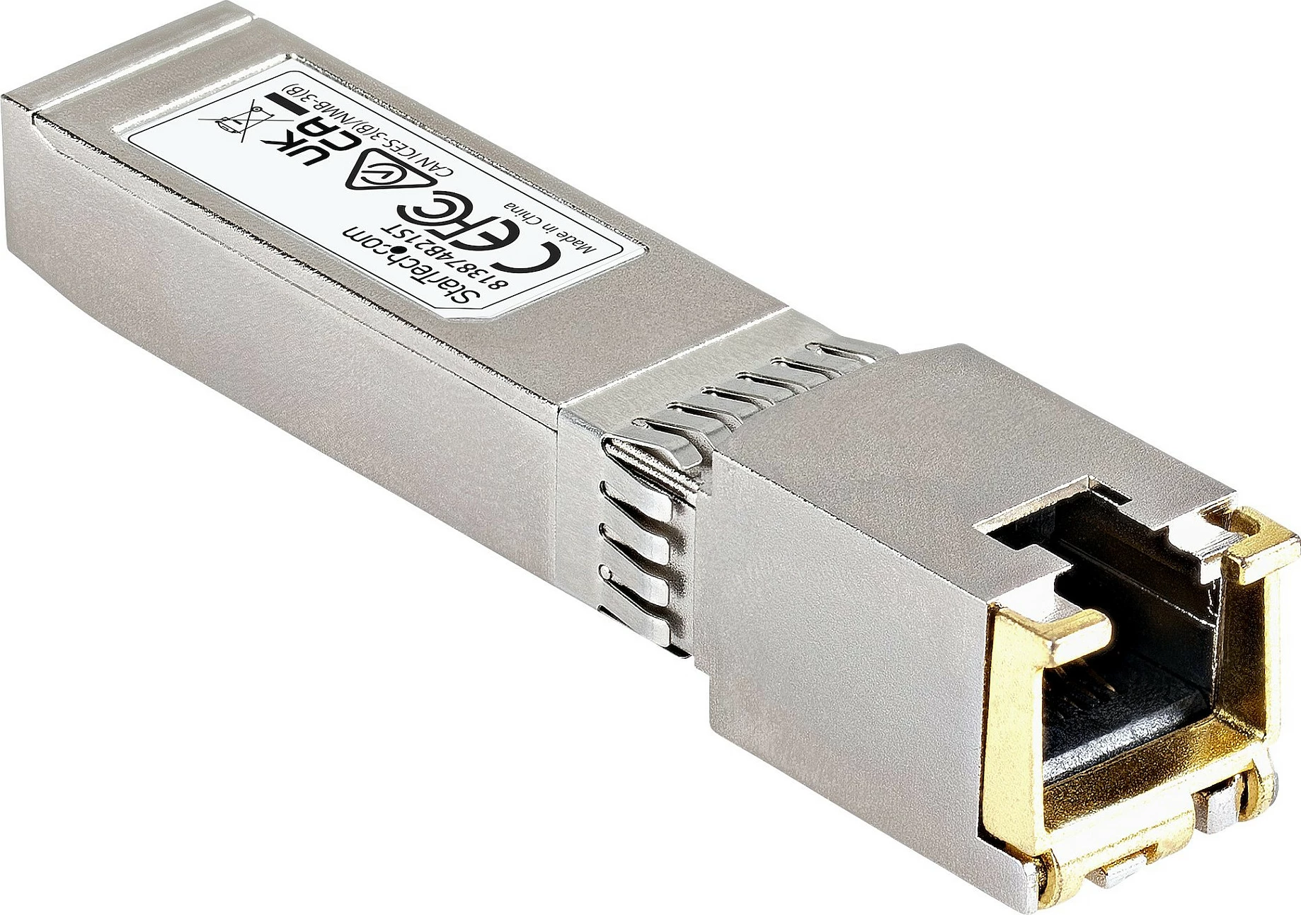 Modul SFP+ StarTech HPE 813874-B21 kompatibil, 10GBASE-T RJ45, 10Gbps, 30m, argjendtë