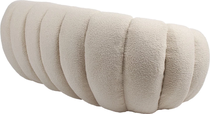 Divan dy-vendësh Yannick, material boucle, ngjyrë bezhë, 148x92x62cm