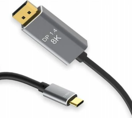 Adapter USB-C - DisplayPort Zenwire 1014354000, kabllo 1.8m, DP 1.4, 8K/30Hz, 4K/120Hz, USB 3.0, i zi