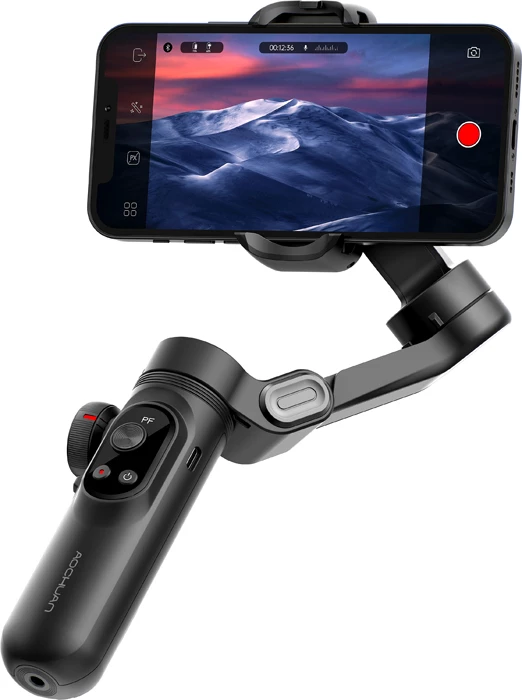 Gimbal AOCHUAN Smart X Pro Standard 3-aksor, bateri 3200 mAh, OLED, karikim wireless, set me tripod, i zi