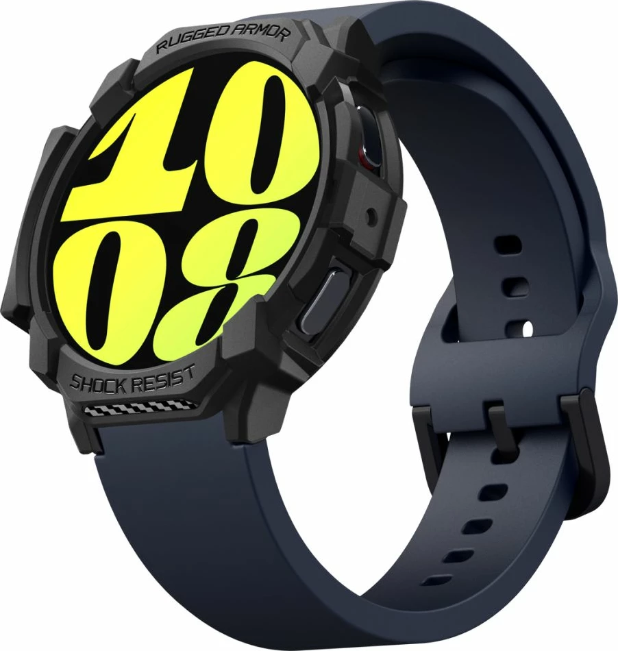 Mbështjellës Spigen Rugged Armor për Samsung Galaxy Watch 7, 44mm, i zi