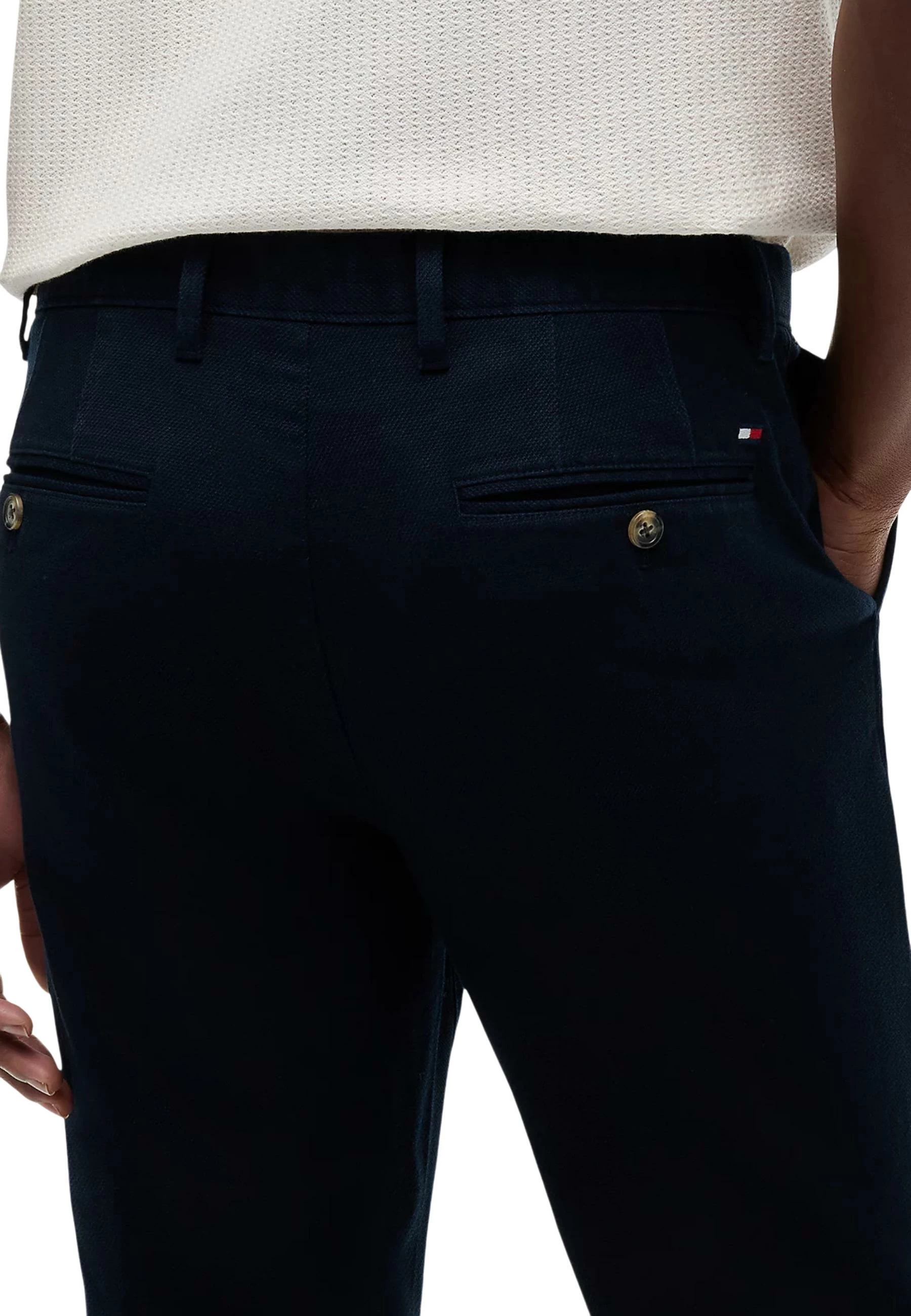 Pantallona për meshkuj Tommy Hilfiger Denton Open Structure MW0MW43151, blu [Madhësia: 38/30]