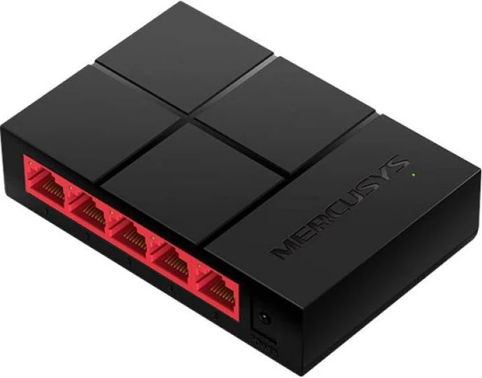 Switch Mercusys MS105G 5 porte gigabit 10/100/1000 Mbps desktop kuqe/zi